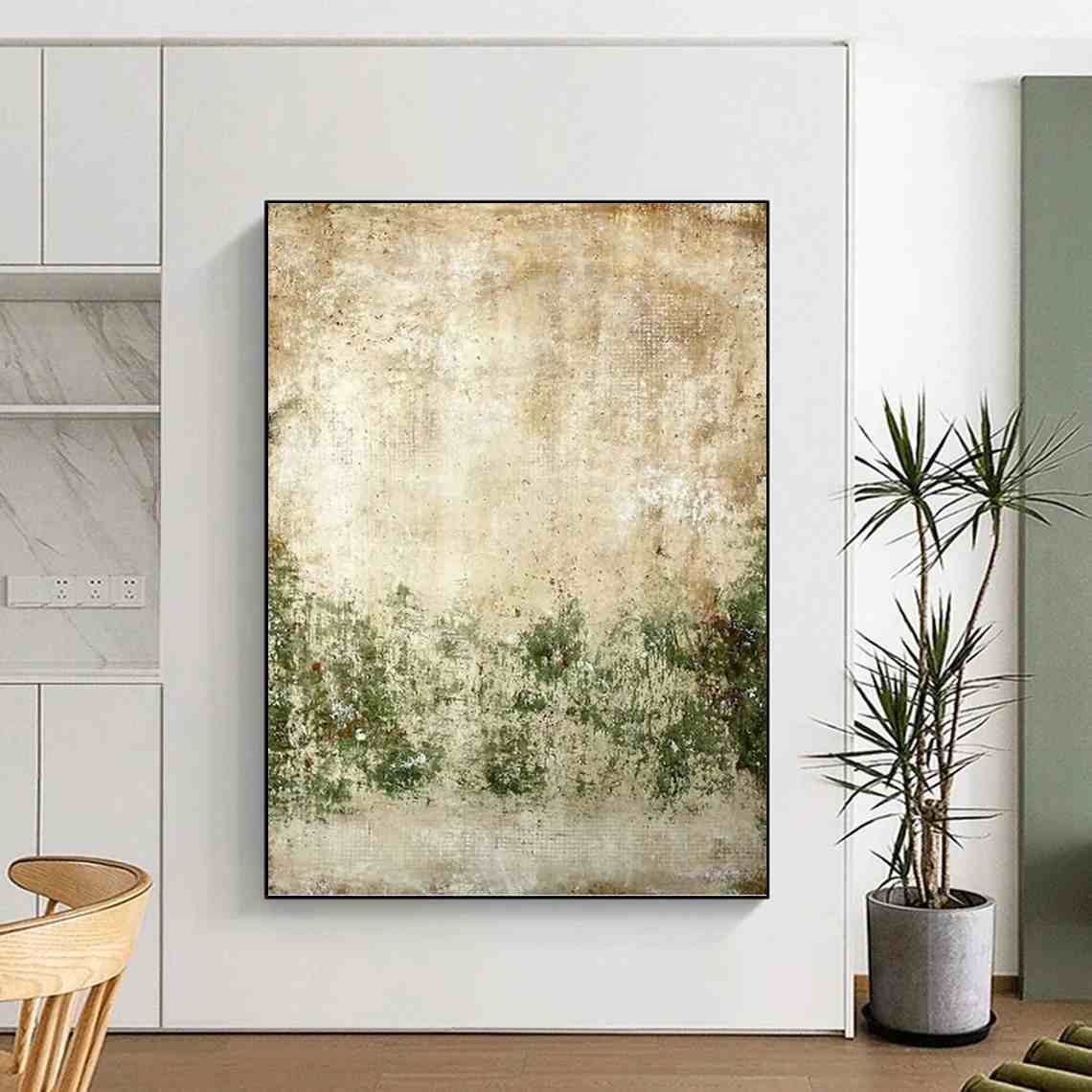 Bedroom Scenic Textured - oversized neutral wall art for nursery